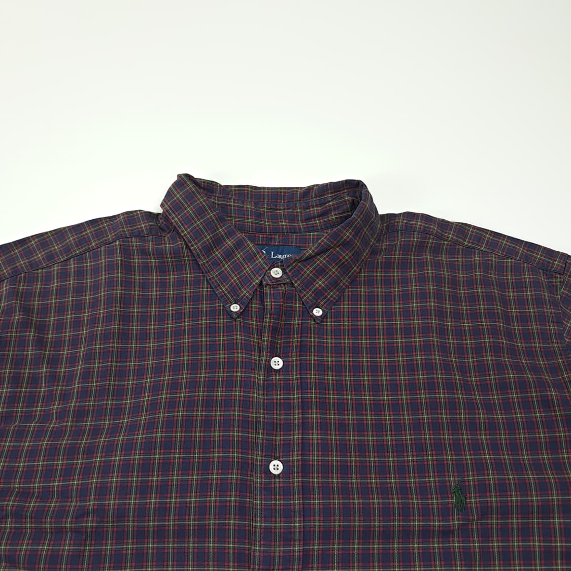 CL514 2XB 폴로 00s 코튼 블랙워치 타탄체크 네이비 셔츠 남방 상품이미지2