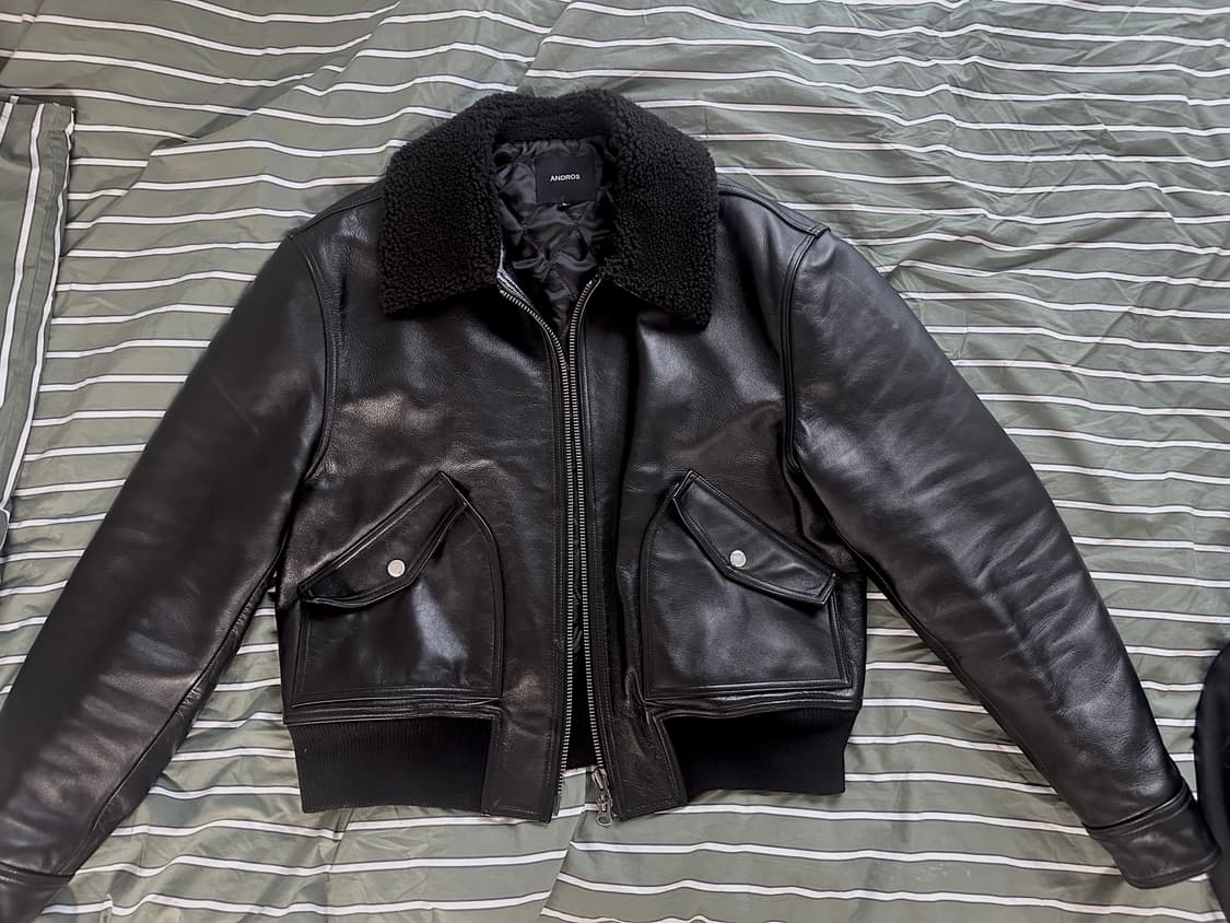 앤드로스 Shearing Cowhide Jacket (Black) 상품이미지1