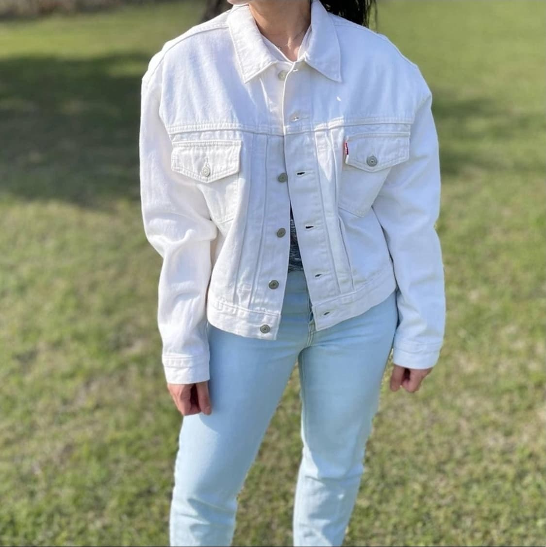 리바이스 오버사이즈 크롭 데님자켓 xs 상품이미지2