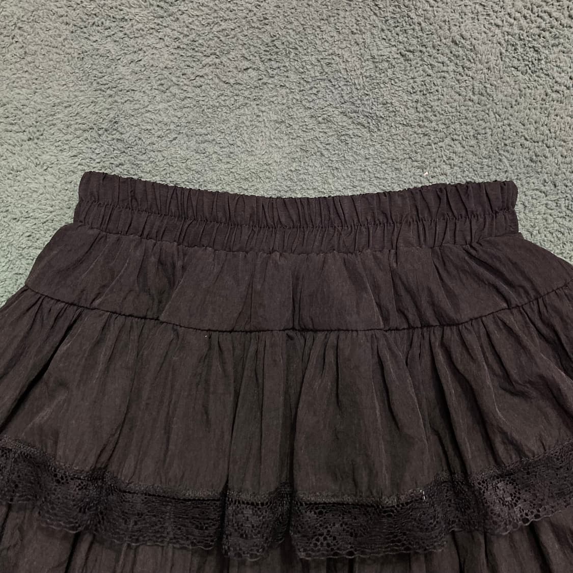 빈티지 블랙 레이스 미니 스커트 상품이미지3