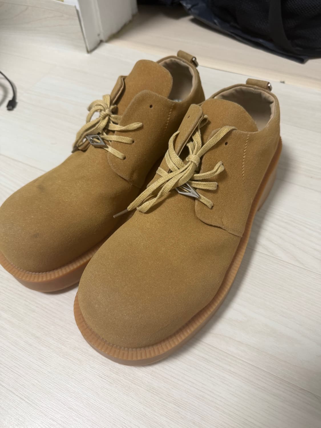 빈티지 스웨이드 브라운 더비 슈즈 상품이미지3