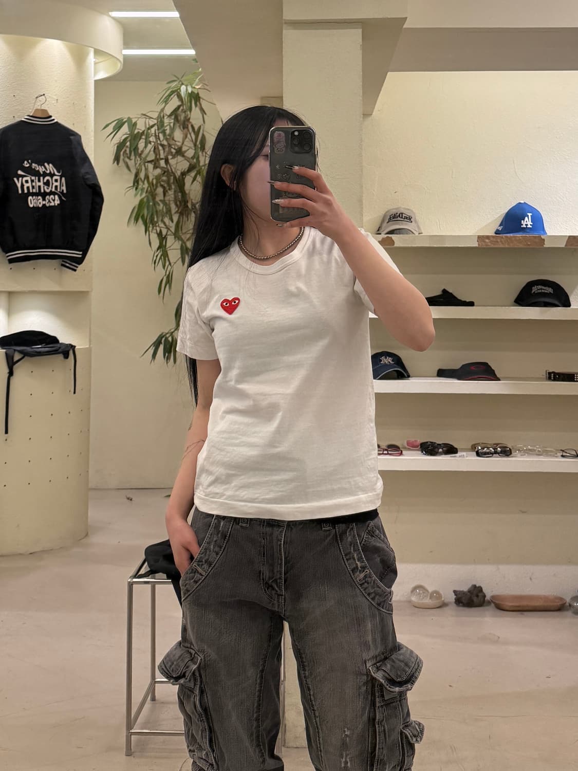 꼼데가르송 플레이 하트 와펜 티셔츠 U674 상품이미지1