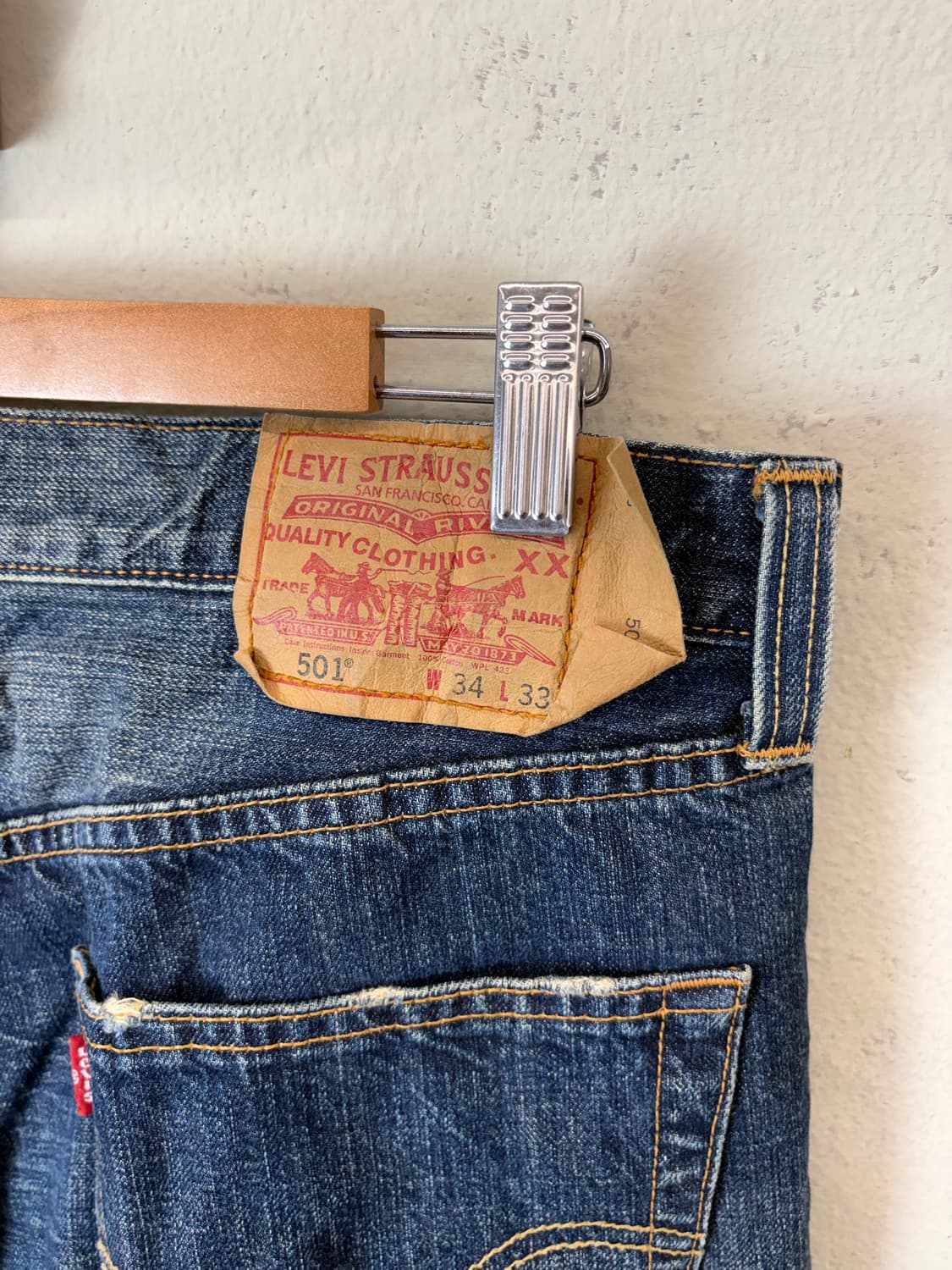 리바이스 501 빈티지 워싱 데님팬츠 상품이미지8