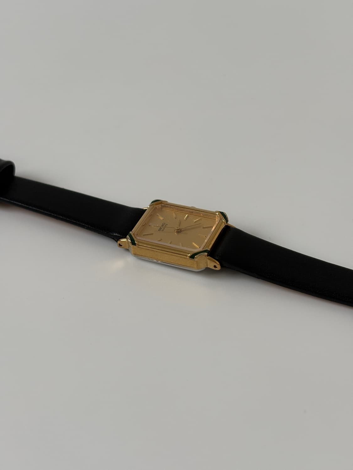 1980s Green Edge Square Ladies Quartz 상품이미지6