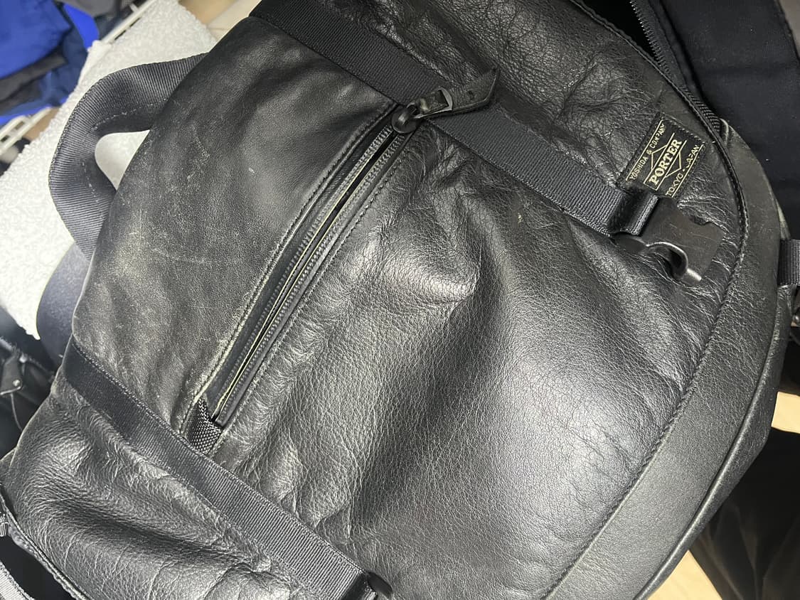 빈티지 요시다포터 레더 메신저백 판매 상품이미지5