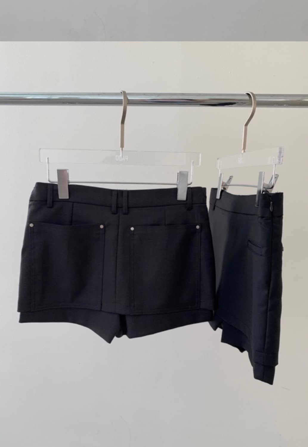 아워캐비넷 bitter skirt pants 블랙 상품이미지5