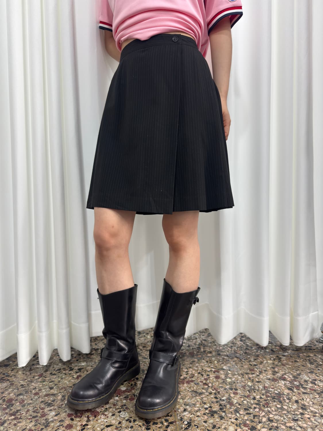 elle stripe pleats skirt 상품이미지3