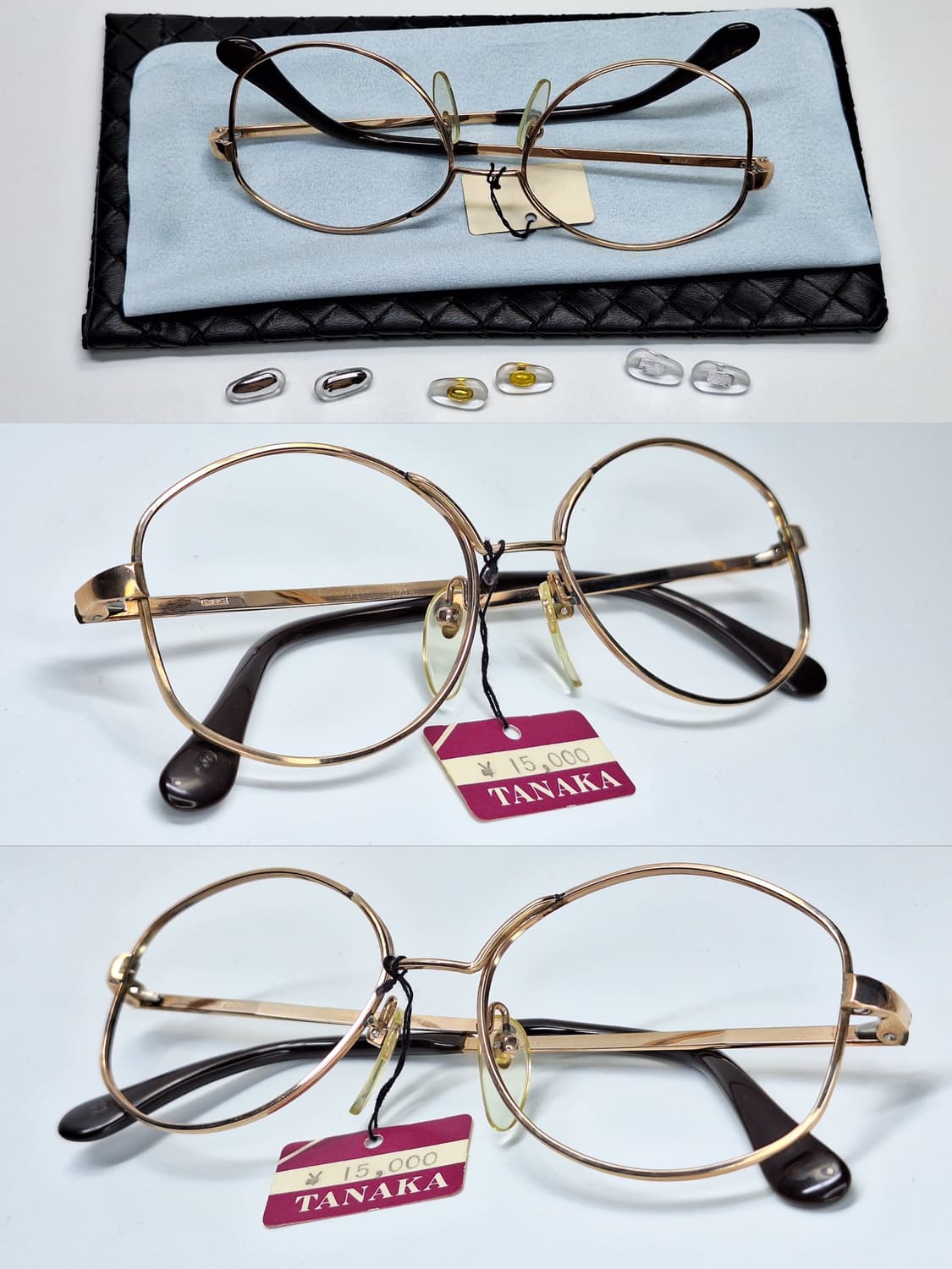 80s 일본제 빈티지/SM-12KGF 금도금 금장 안경테 50mm/클래식 상품이미지2
