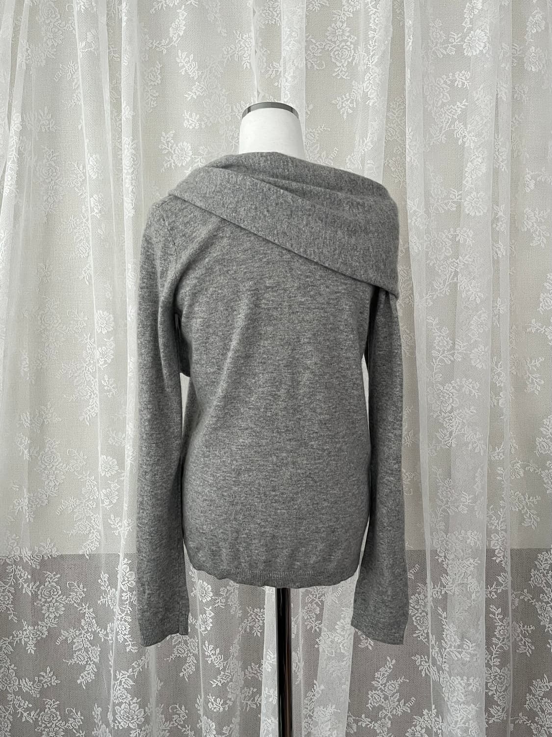 S) 휴고보스 BOSS 여성 캐시미어 니트 가디건 그레이 상품이미지3