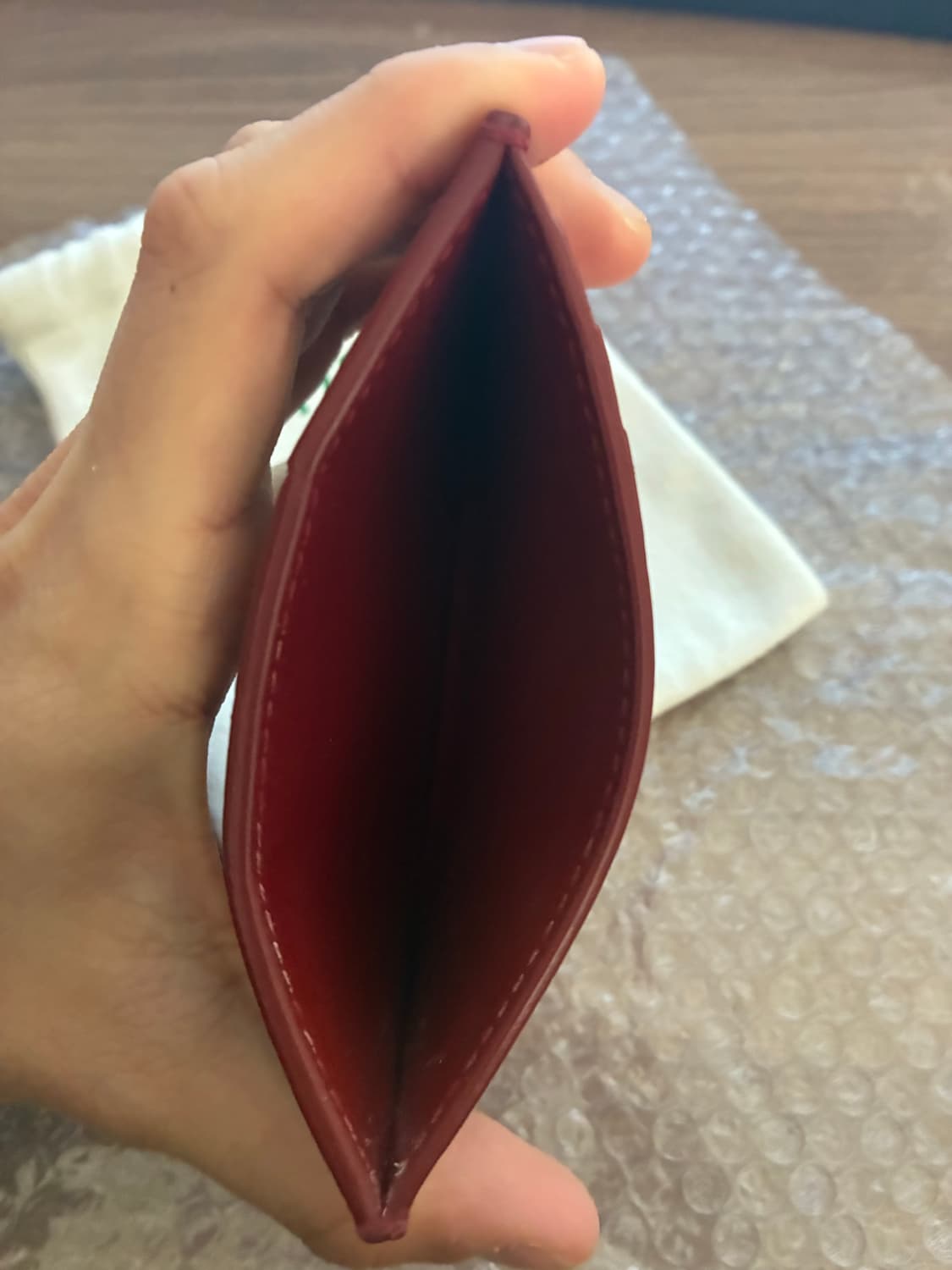 보테가 베네타 카드지갑 보르도색상 상품이미지3