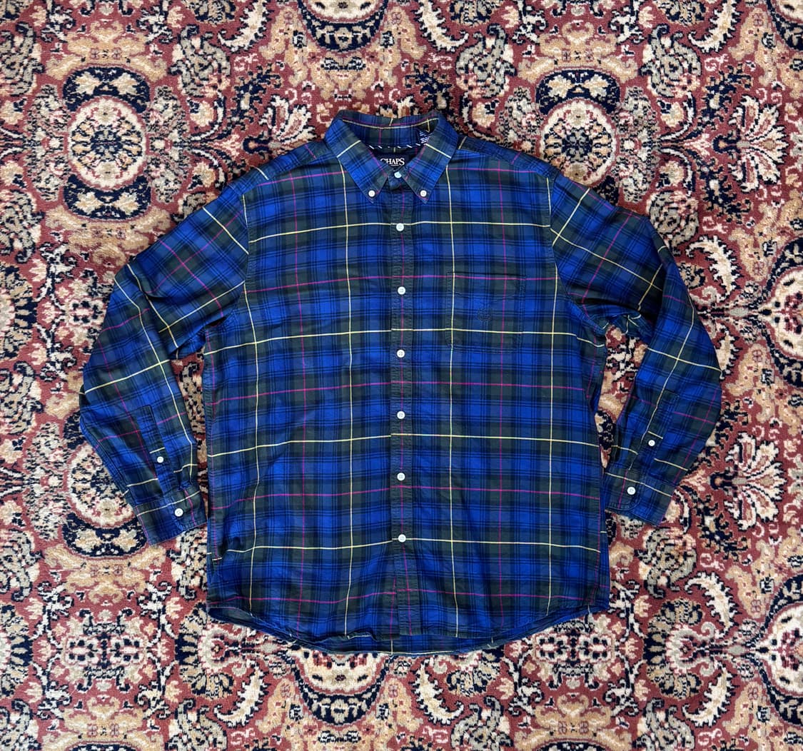 빈티지 챕스 CHAPS 체크 플란넬 셔츠 XL (605) 상품이미지4