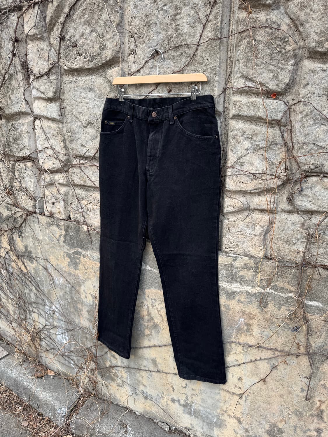 90s lee 빈티지 200 레귤러 스트레이트핏 블랙 데님 팬츠 블랙진 상품이미지2