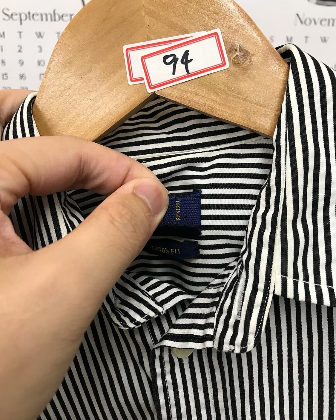 폴로 블랙 스트라이프 셔츠 상품이미지3