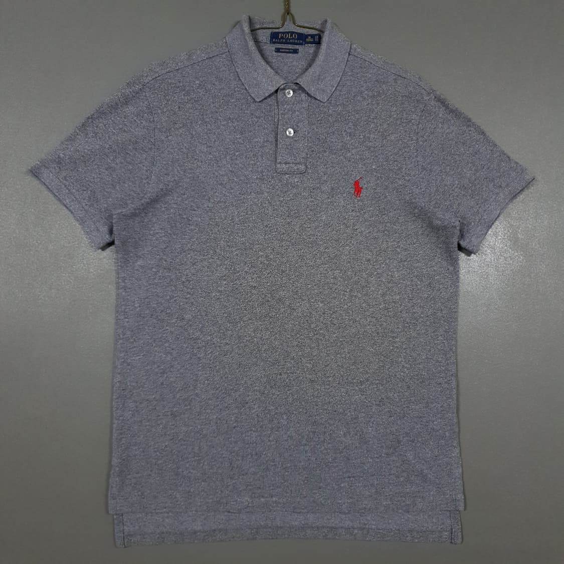 M) 폴로 랄프로렌 신형 포니 반팔 카라티 피케 셔츠 그레이 커스텀핏 상품이미지1