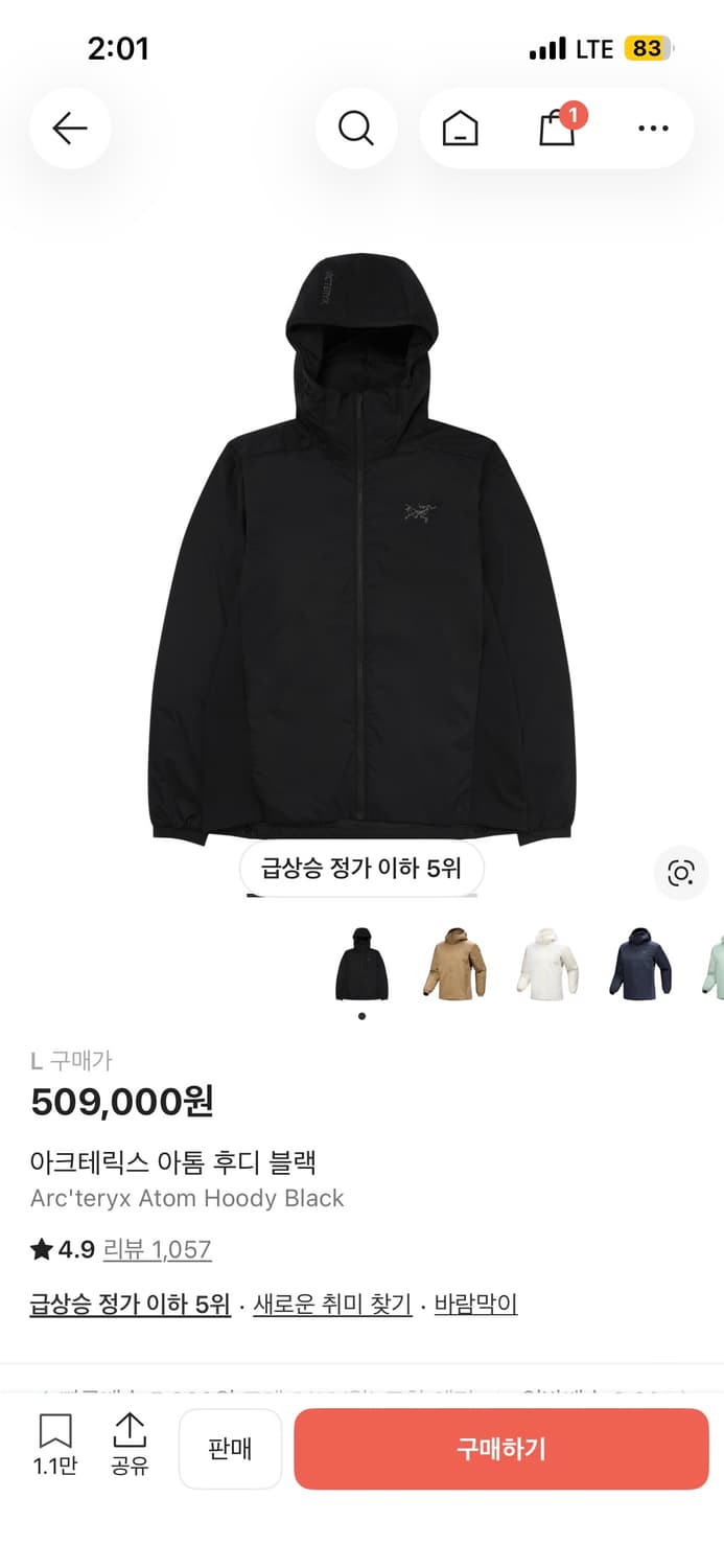 아크테릭스 아톰 L  상품이미지1