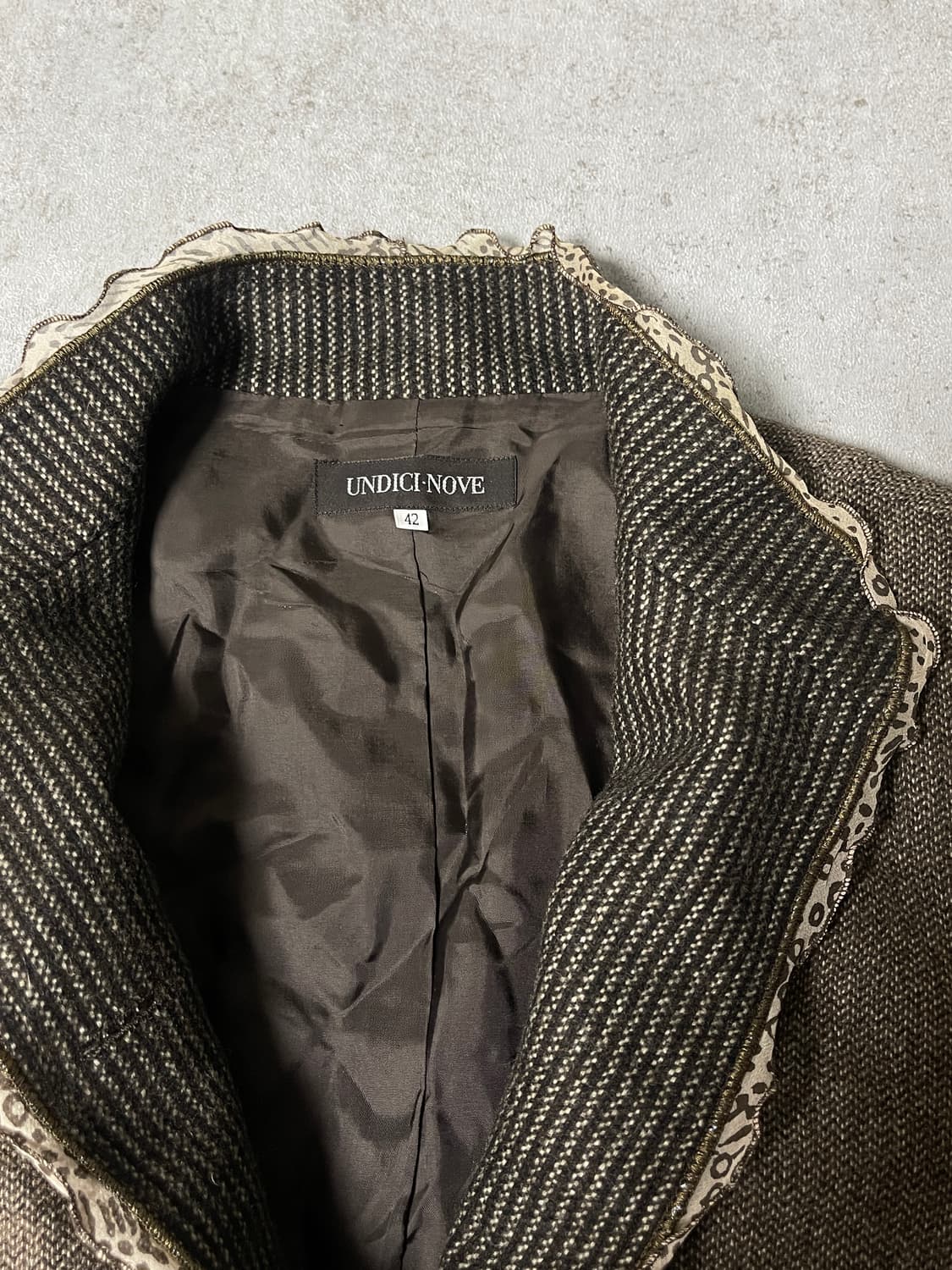 (UNDICI-NOVE)leopard collar highneck jac 상품이미지8