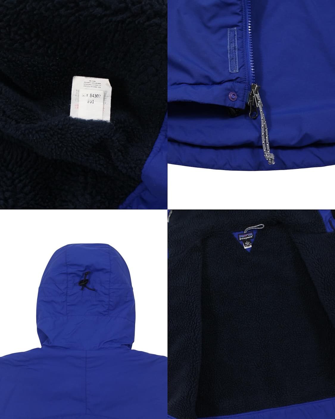 2001 파타고니아 인퍼노 자켓 블루 딥파일 안감 빈티지 상품이미지7