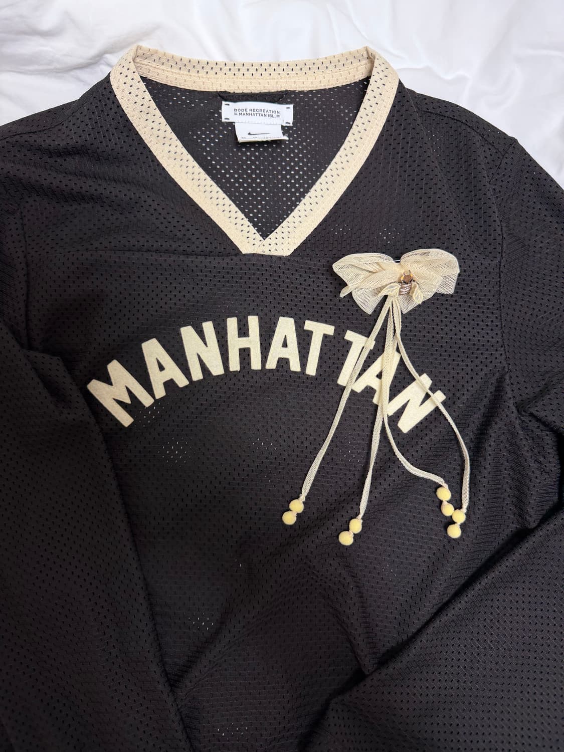 나이키 x 보디 메쉬 저지 쉐도우 브라운 에크루 공용 xs 상품이미지2