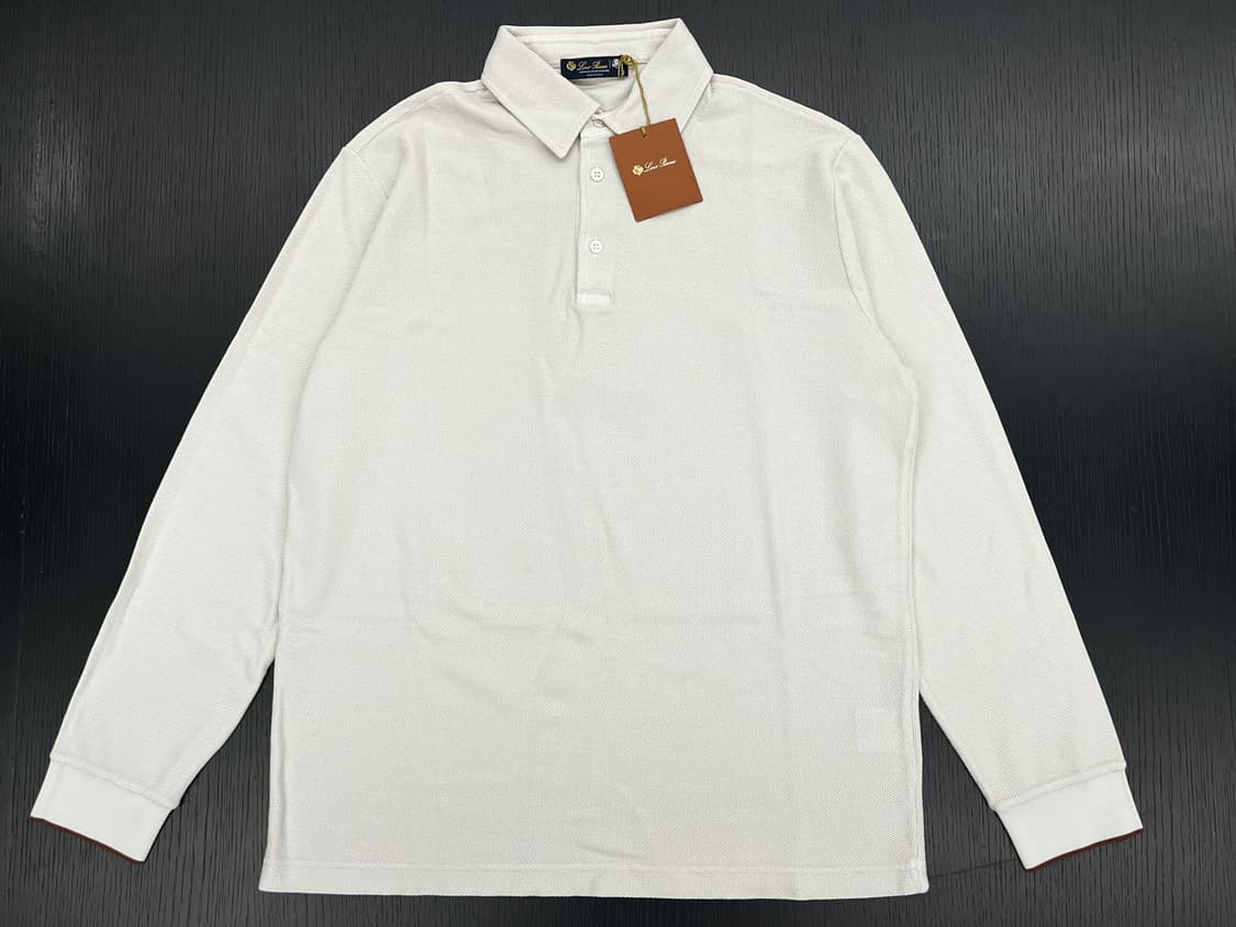 로로피아나 코튼 카라티 니트 XL(105)사이즈 (새상품) 상품이미지1