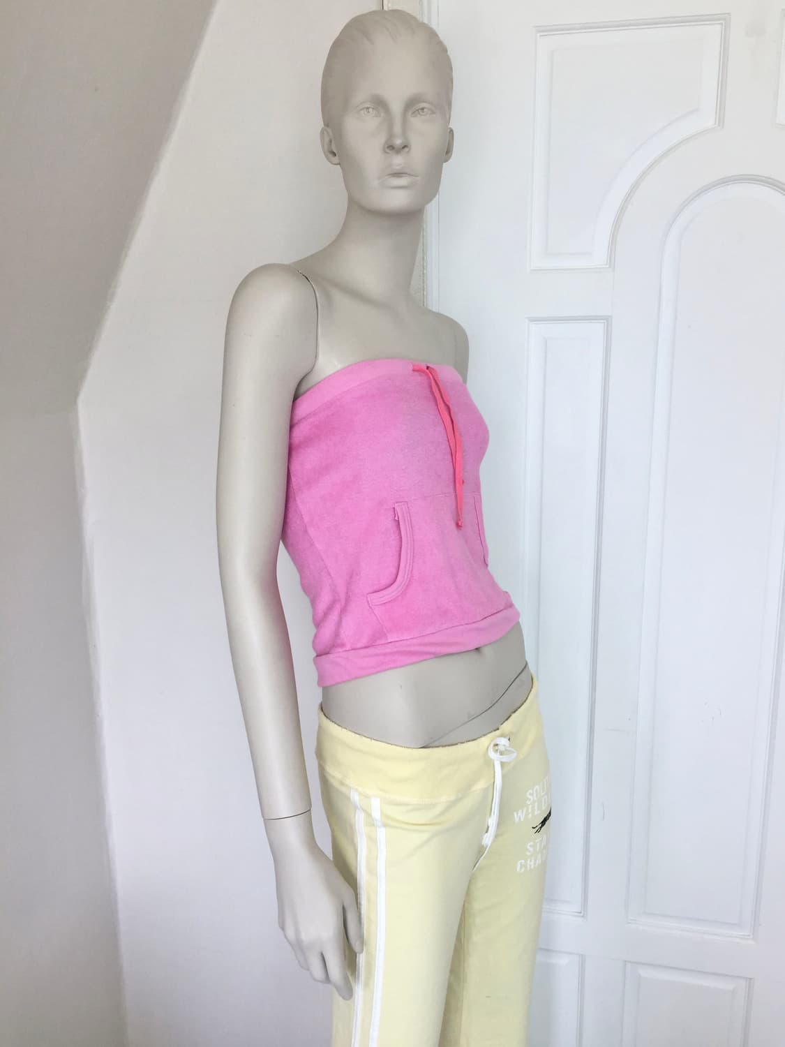 Y2K Terry Pink Tube Top 상품이미지2