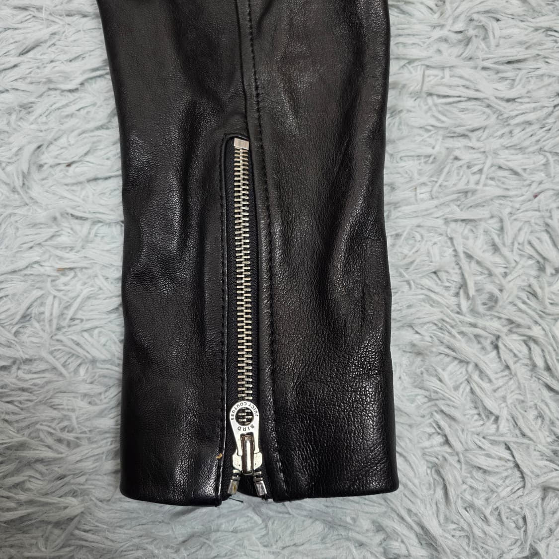 BIRD by 쥬시꾸뛰르 여성 램스킨 크롭 라이더 자켓 S 상품이미지9