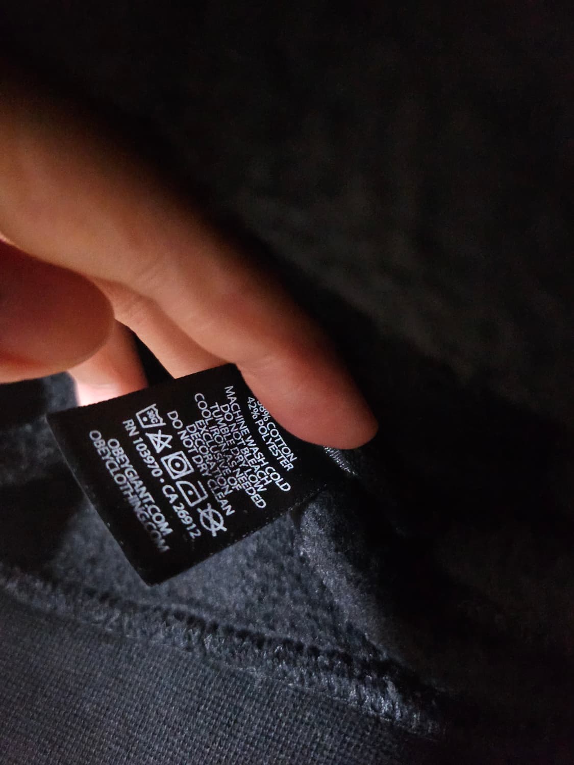 OBEY 버터플라이 오버핏 후드 블랙 L 상품이미지6