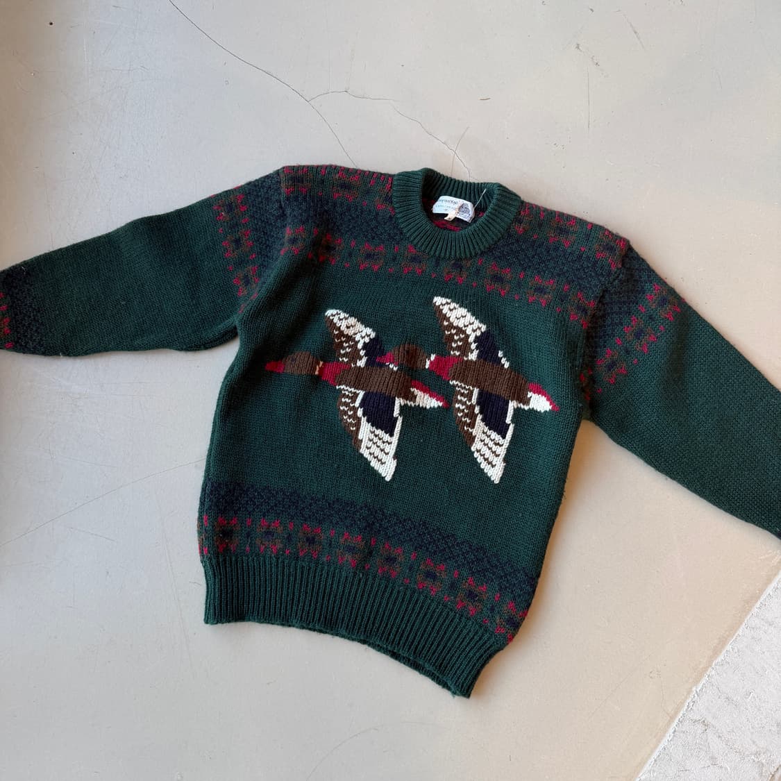 vtg 천둥오리 울 니트 스웨터 상품이미지1