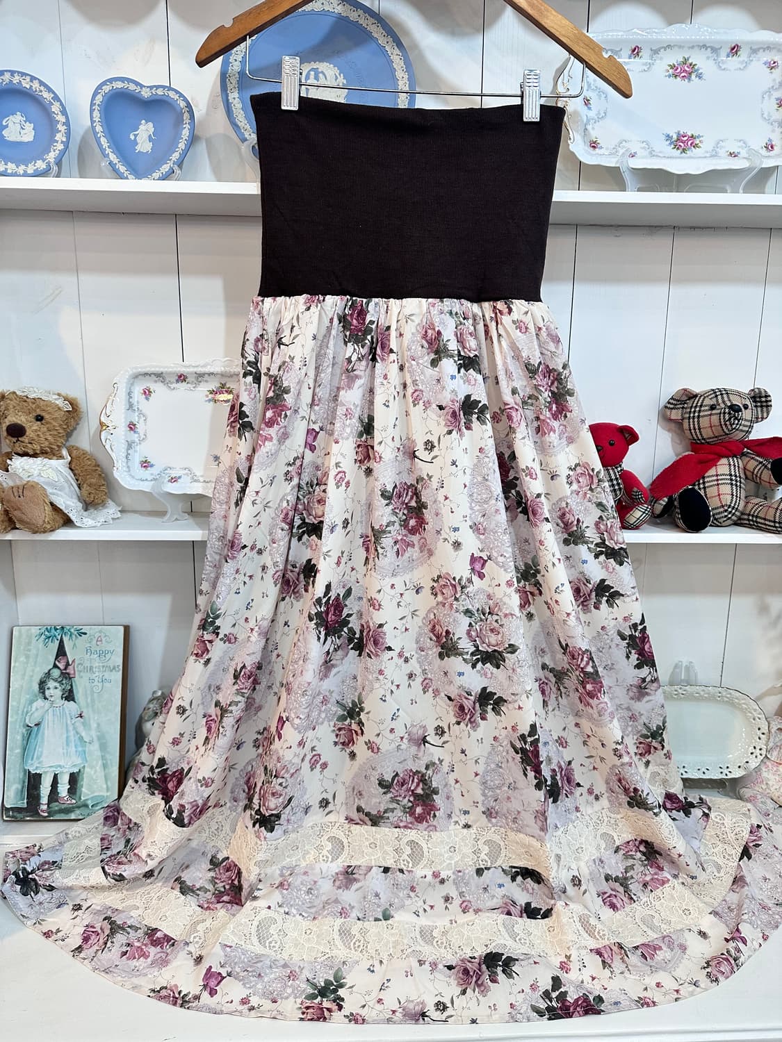 axes femme(악시즈 팜므) 로맨틱 플라워 레이스 롱 스커트 상품이미지2