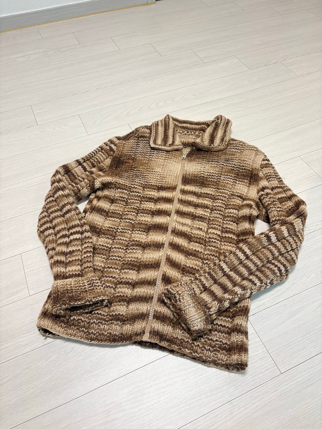 USA 아메리칸 빈티지 니트 집업 스웨터 상품이미지1