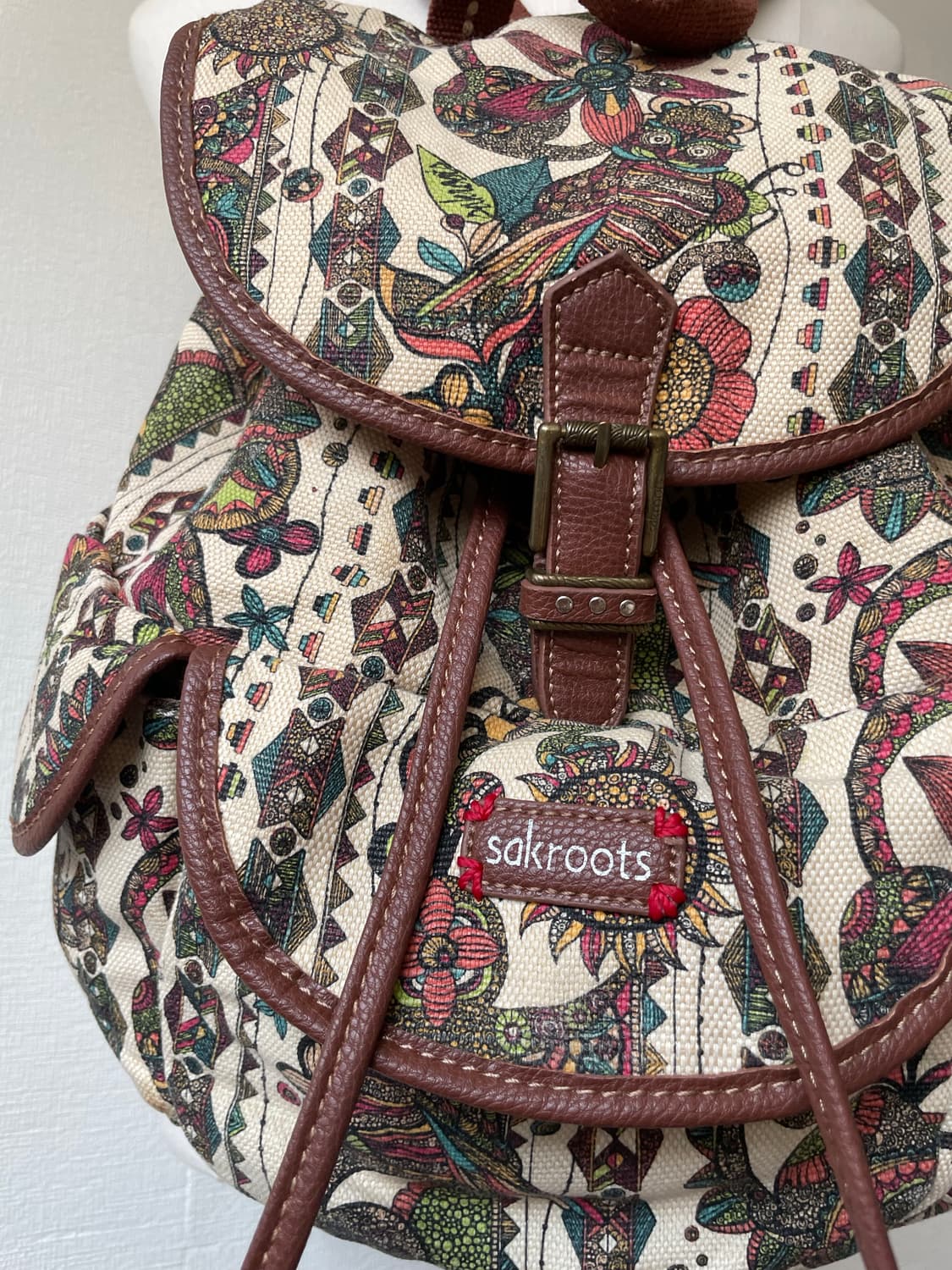Sakroots Oriental Cloth Leather Backpack 상품이미지4