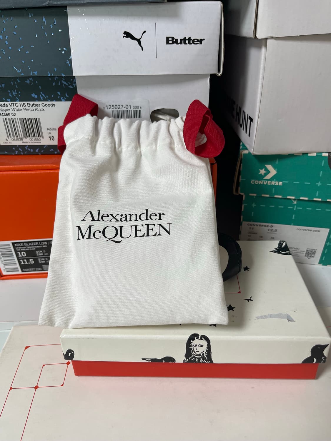 알렉산더맥퀸 하트 동전 지갑 화이트/블랙 상품이미지2