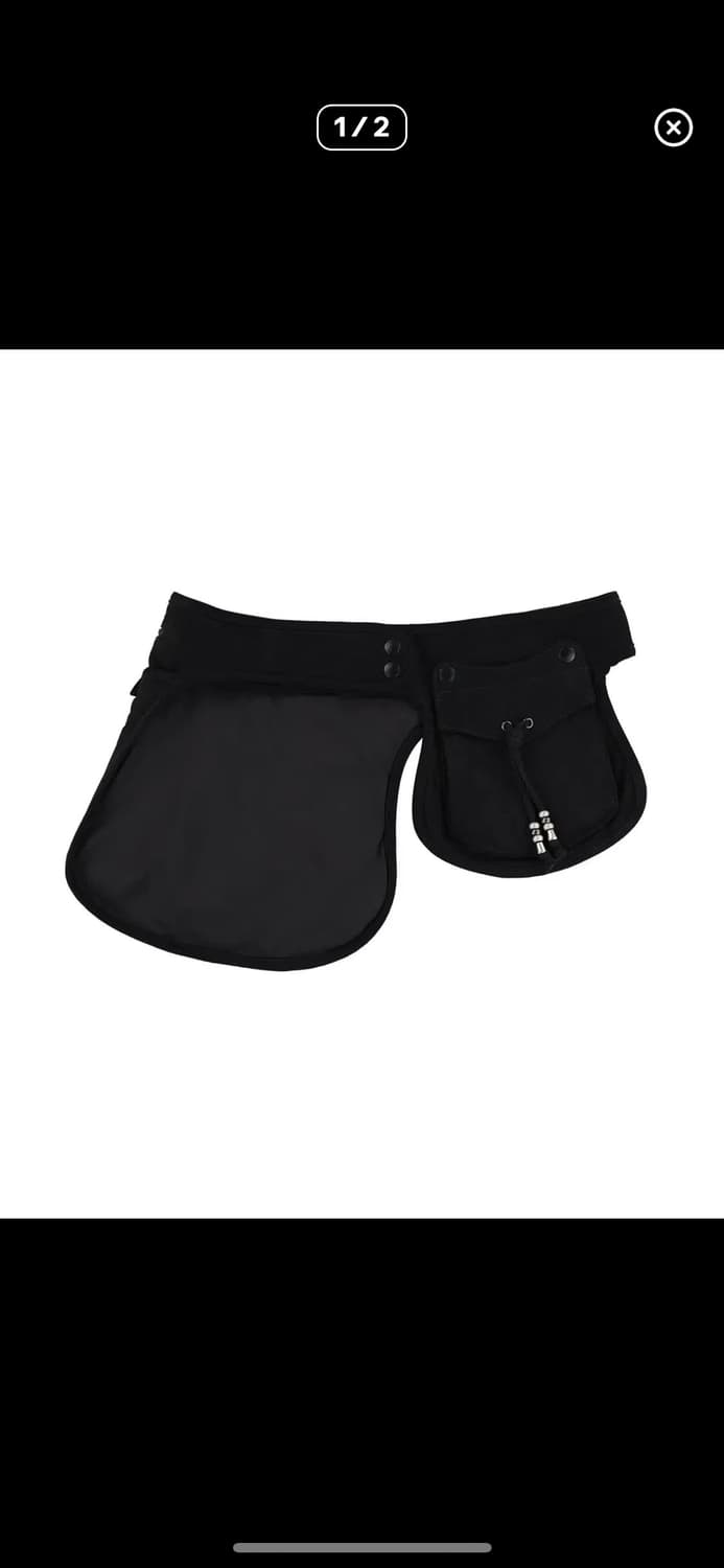 코이세이오 스웨이드 벨트백 블랙 상품이미지1