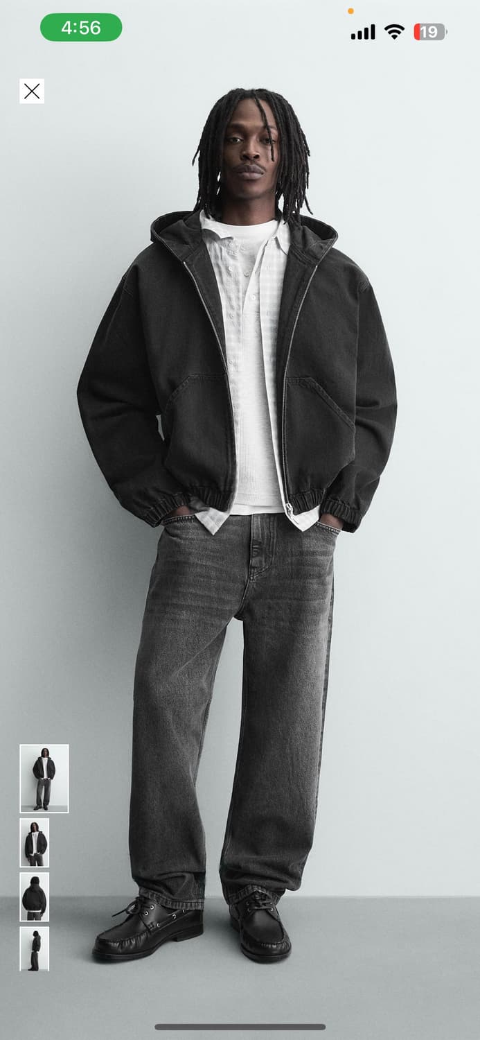자라 워싱 후드자켓 상품이미지4