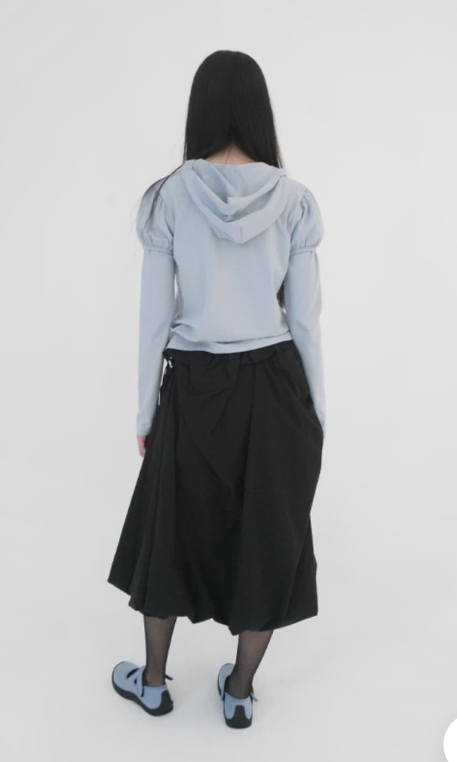 에프터먼데이 puff layered hoodie 스카이 상품이미지2