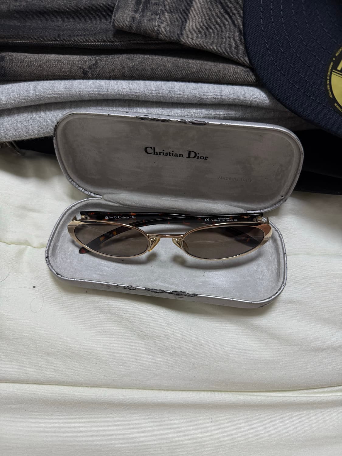 크리스찬 디올 빈티지 레오파드 긱시크 골드 선글라스 상품이미지1