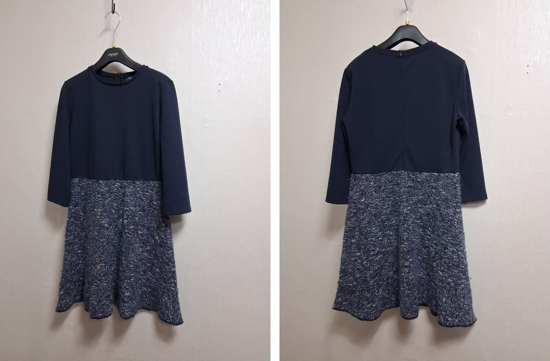 이탈리아 막스앤코 면배색 울 원피스 네이비 미디7부소매 66
원산지 이탈 상품이미지3