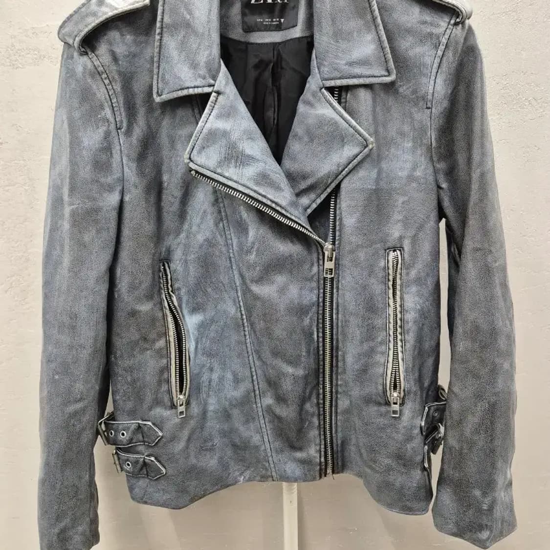 ZARA 라이더 자켓 그레이 M 상품이미지2