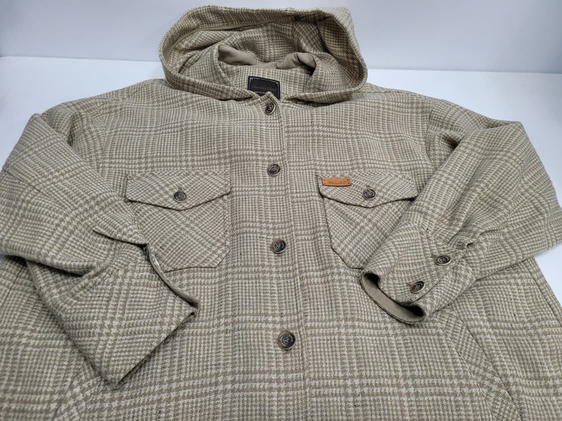 써스데이아일랜드 오버핏 셔츠형 울 후드 아우터 / 여 S (85-160) 상품이미지4