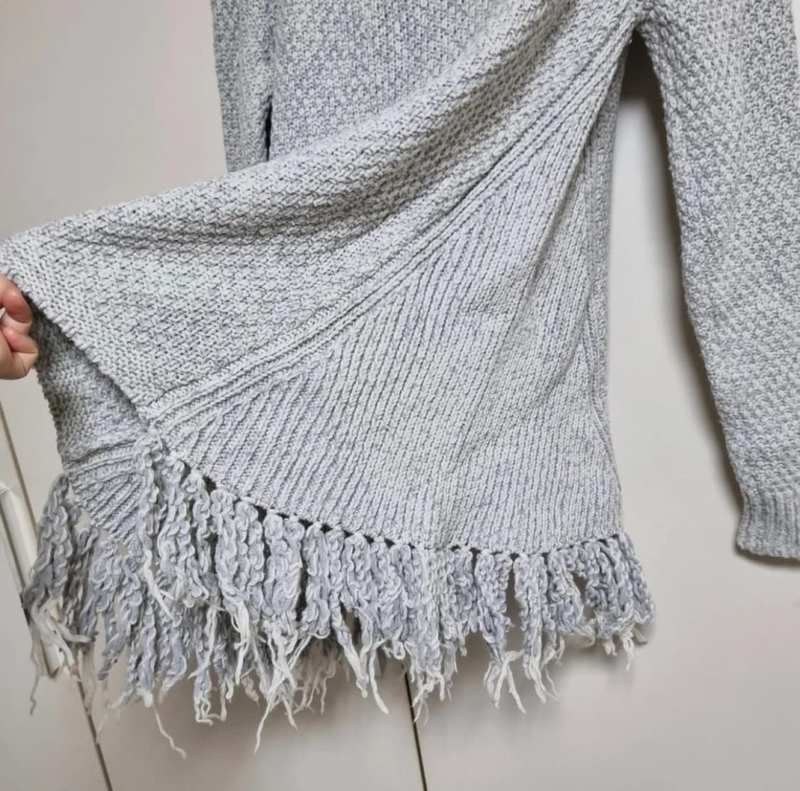 THAKOON 회색 프린지 니트 스웨터 82 (55) 상품이미지4