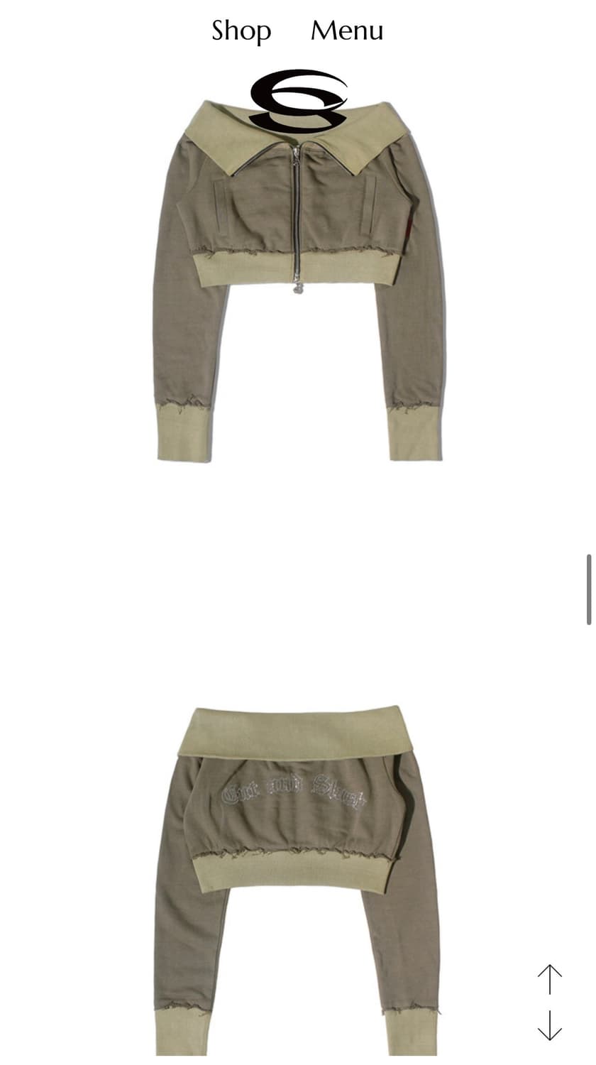 컷 앤 슬래시(cutandslash) 오프숄더 투웨이 크롭 집업 상품이미지6
