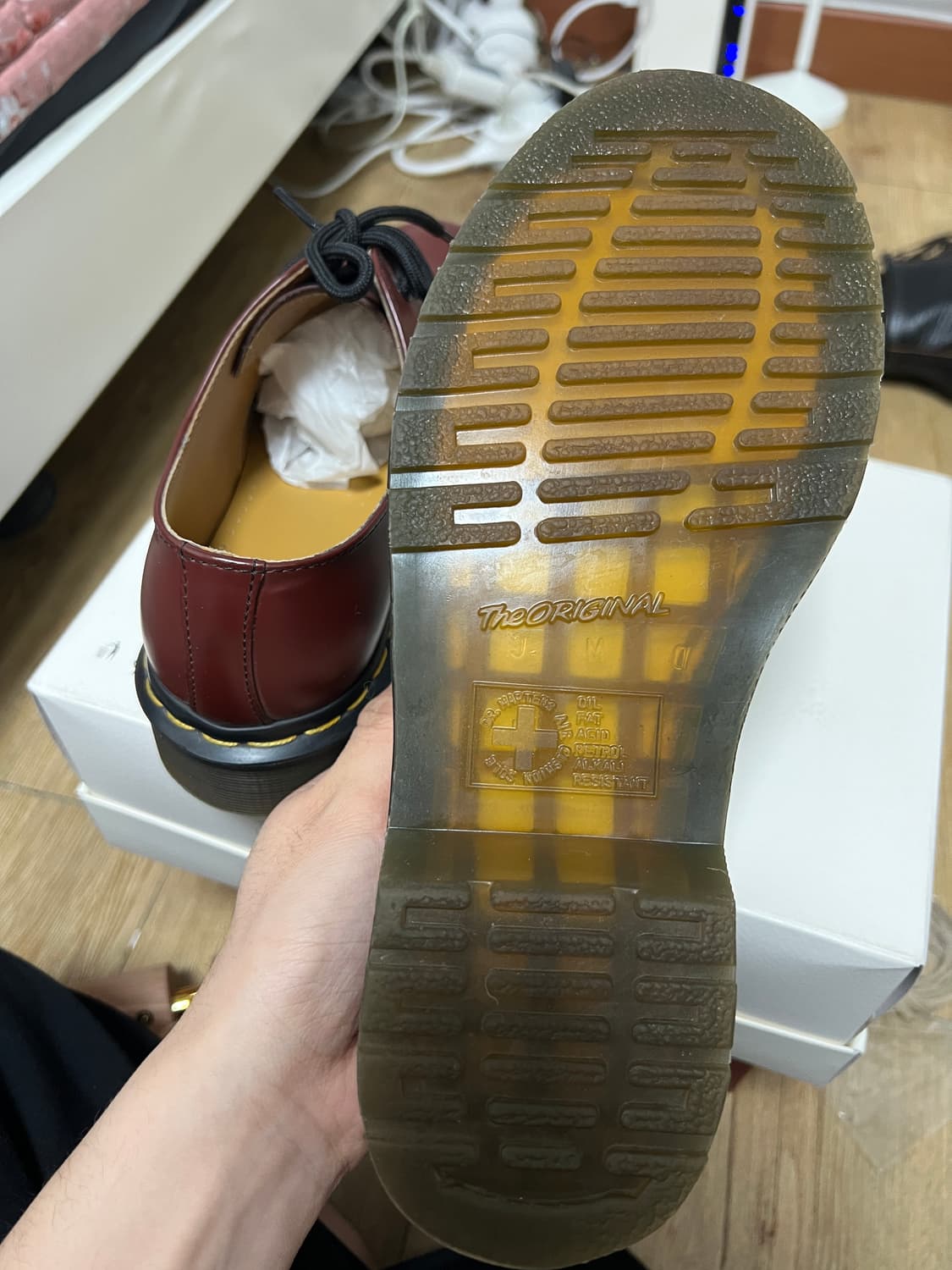 택포14) 닥터마틴 1461 3홀 체리레드 uk5 240 상품이미지5