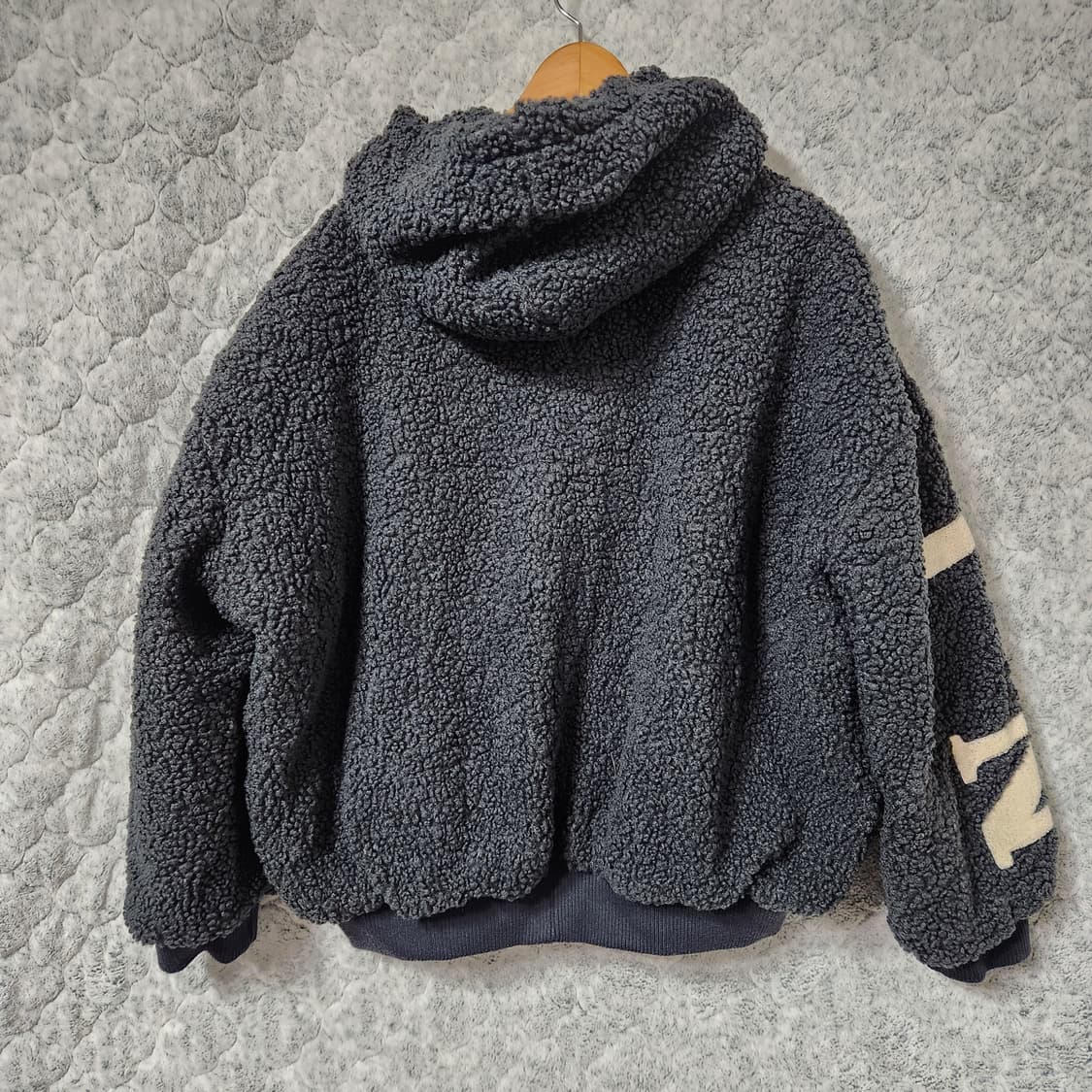 H334 [F] BNX 오버핏 뽀글이 후드 점퍼 상품이미지4