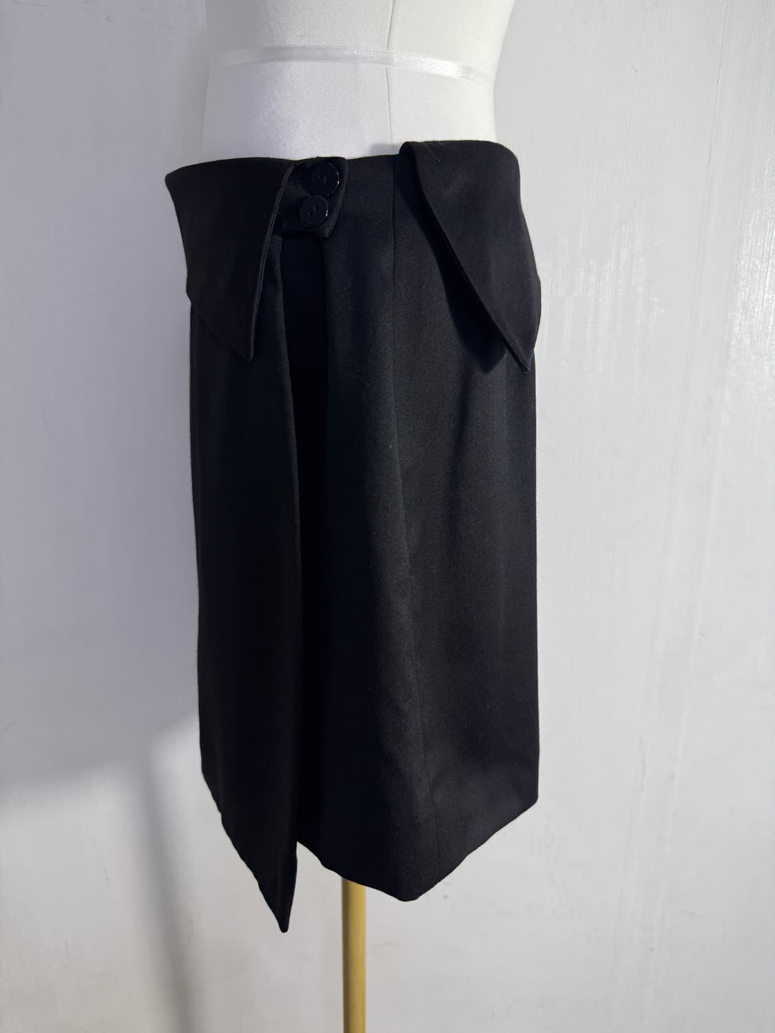 80s Claude montana 비대칭 랩 스커트 미니멀 아방가르드 상품이미지3