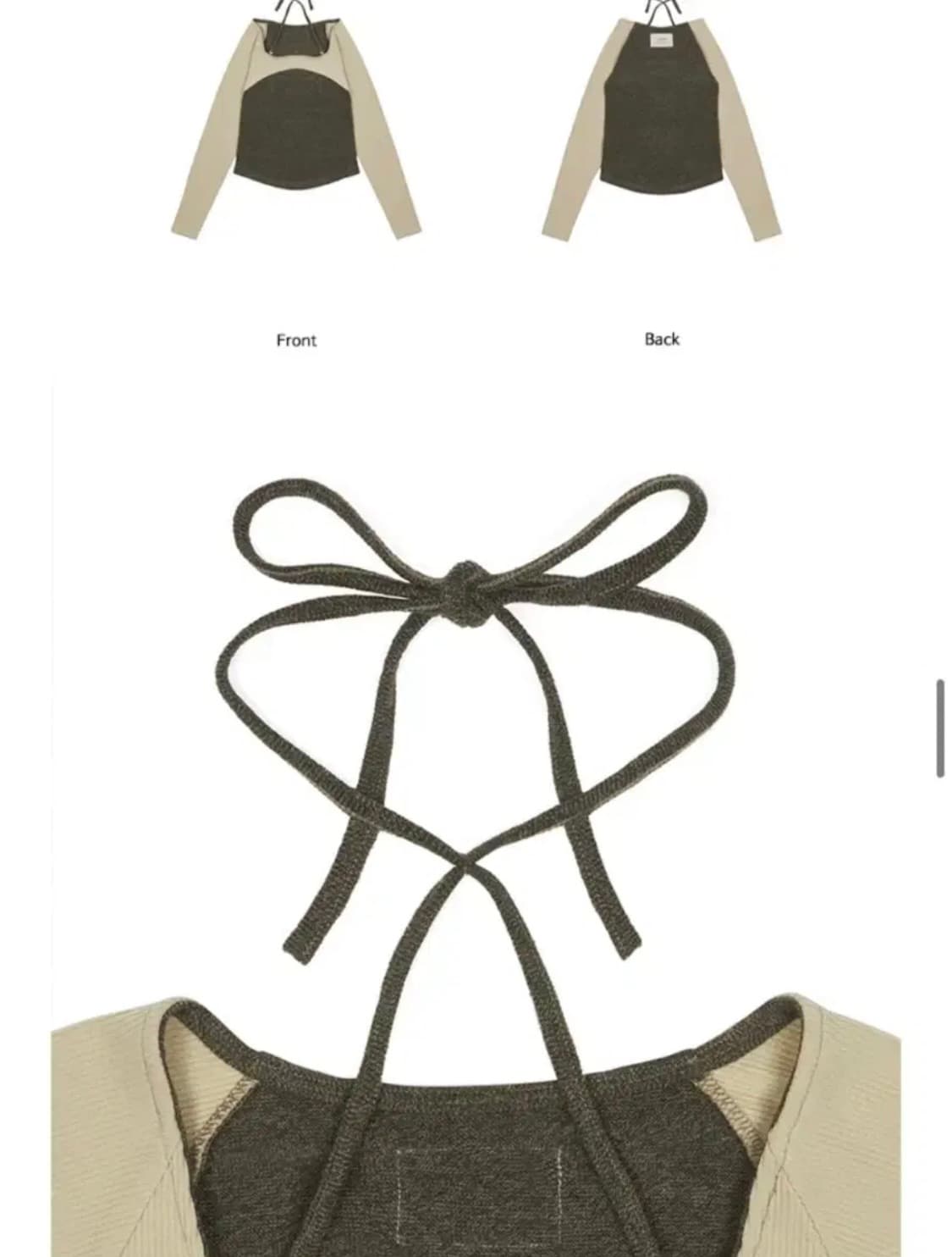 라티젠 컷아웃 스트랩 포인트 탑 상품이미지3