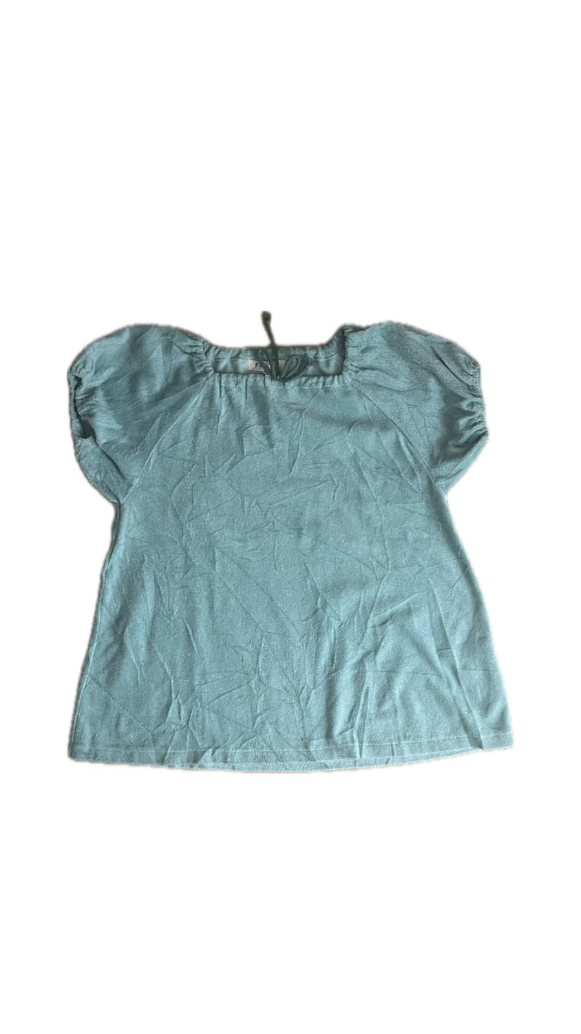 하구미 민트 퍼프 블라우스 상품이미지1