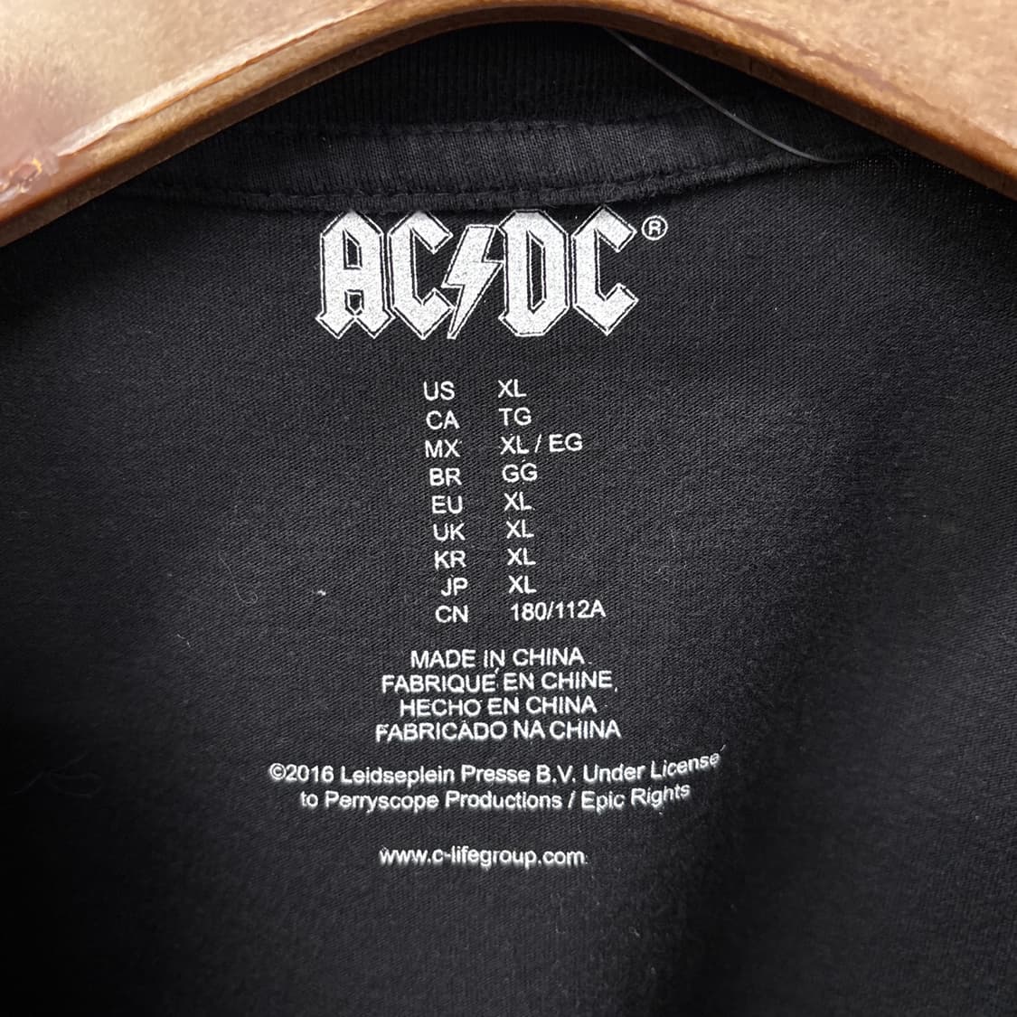 AC/DC 오피셜 머천 8th 앨범아트 데미지드 그래픽 티셔츠 N1527 상품이미지9