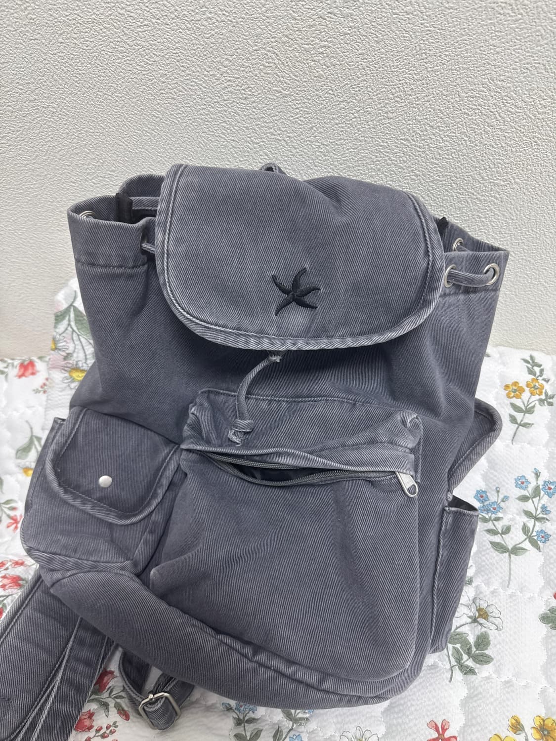더콜디스트 데님 차콜 백팩 상품이미지2