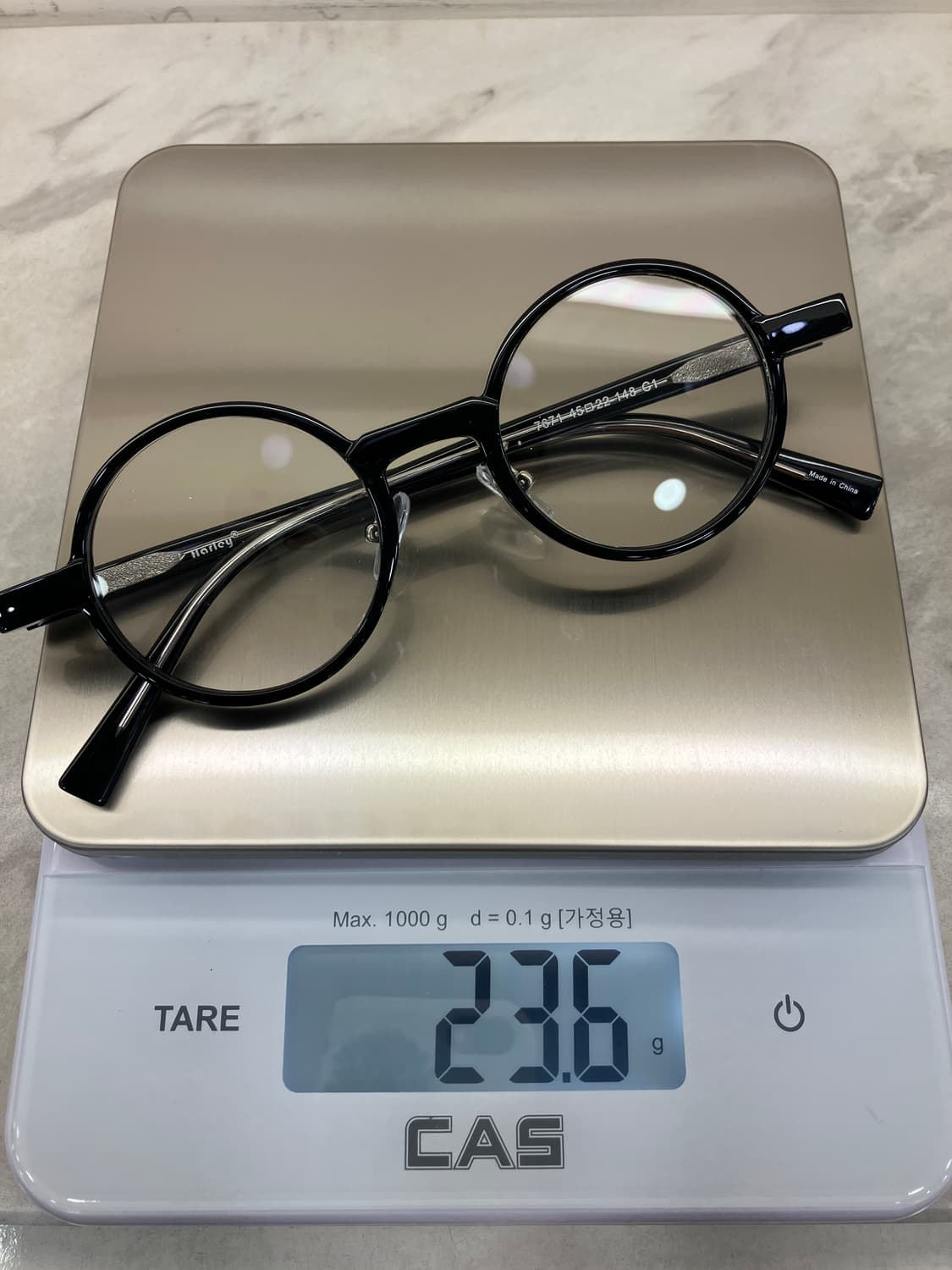 B57 HL 유광 블랙 라운드 뿔테 안경 7671 상품이미지8