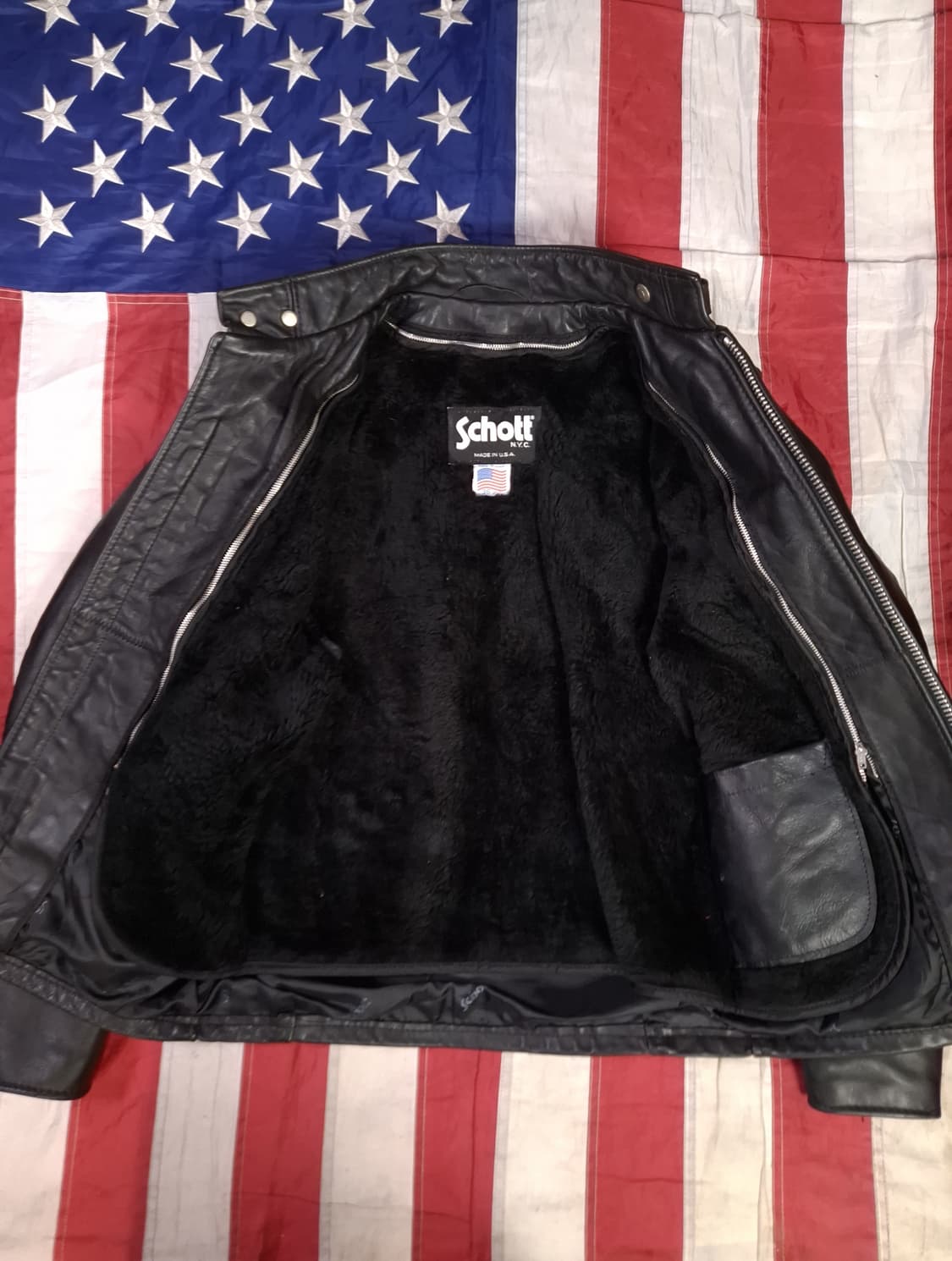 오리지날 미국제조 쇼트 싱글 라이더 자켓 베스트 풀셋트 상품이미지9