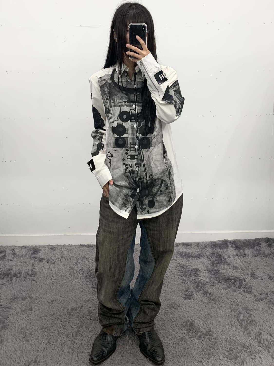 Hood by air 트롱프뢰유 셔츠 상품이미지4
